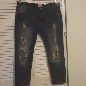 Seme Boyfriend Distressed Jeans Size 15